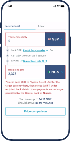 Send USD to Nigeria